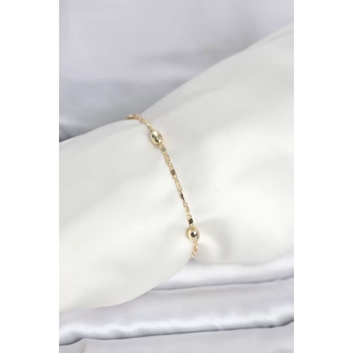 CM 14K Gold Renk Damla Topçuk Model Kadın Bileklik - TJ-BB8284