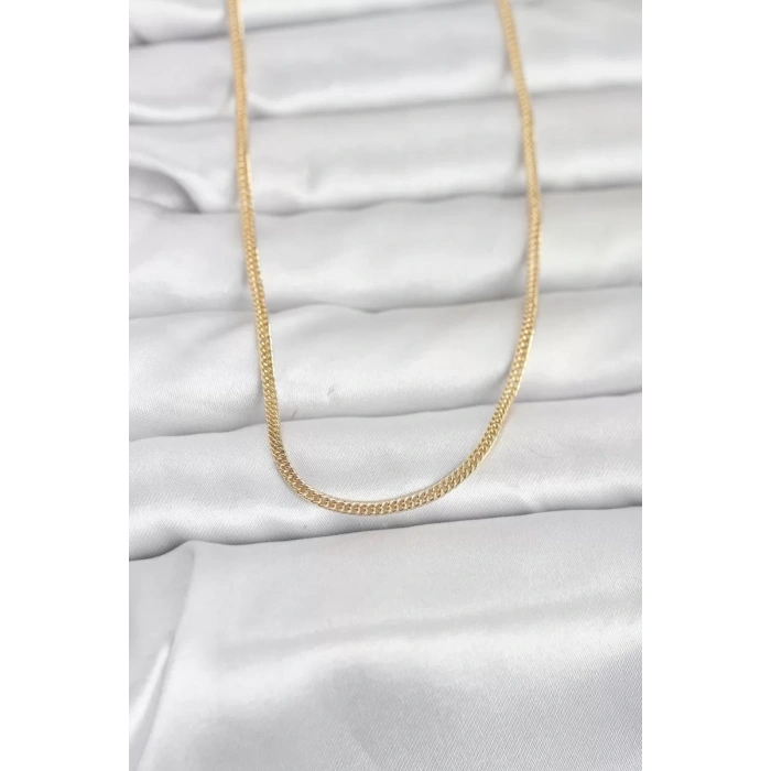 CM 14K Gold Renk Dolgun Zincir Model 60 cm Kadın Kolye - TJ-BKO10954