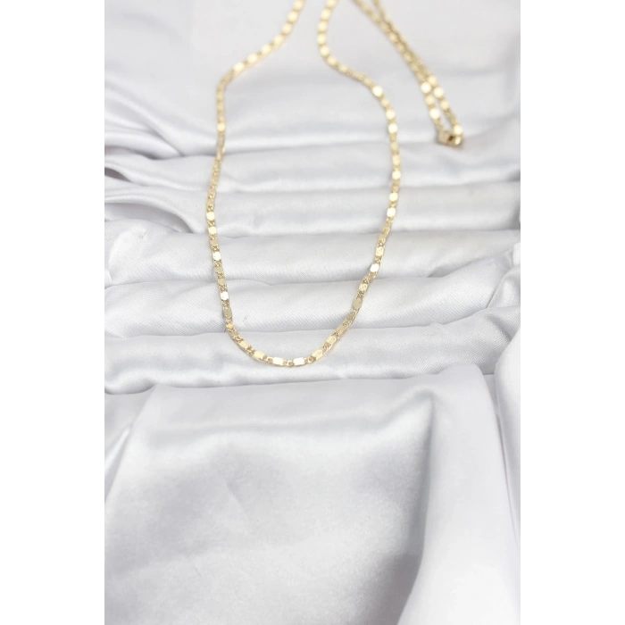 CM 14K Gold Renk Ezme Zincir 60 cm Kadın Kolye 5886
