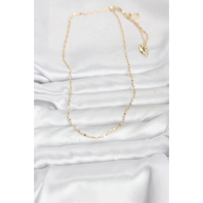 CM 14K Gold Renk Gemici Zincir Model 60 cm Kadın Kolye 5886