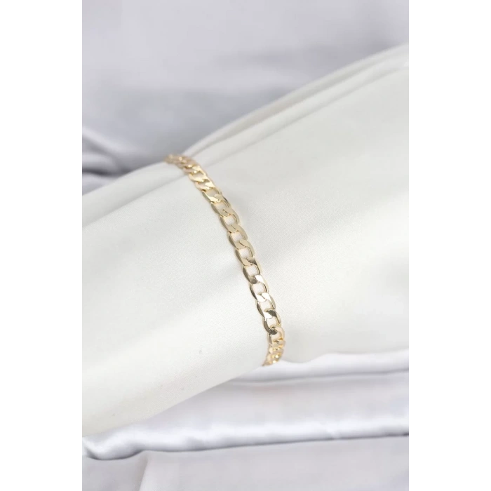 CM 14K Gold Renk Halka Zincir Model Kadın Bileklik - TJ-BB8287