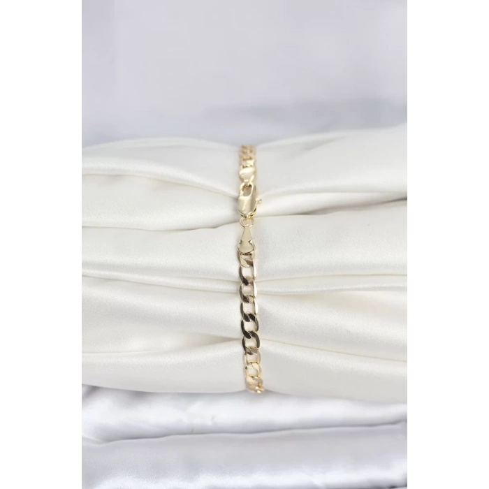 CM 14K Gold Renk Halka Zincir Model Kadın Bileklik - TJ-BB8287