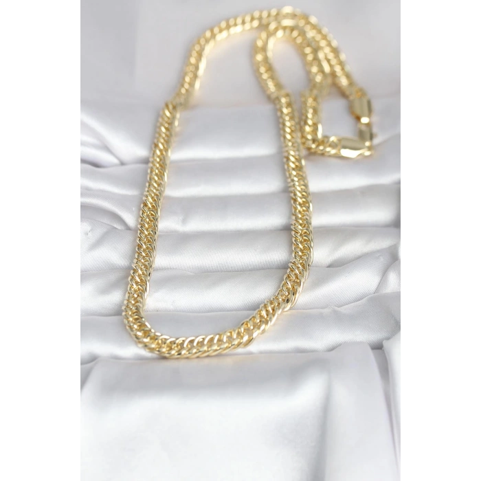 CM 14K Gold Renk Kalın Zincir Model 60 cm Kadın Kolye 5886