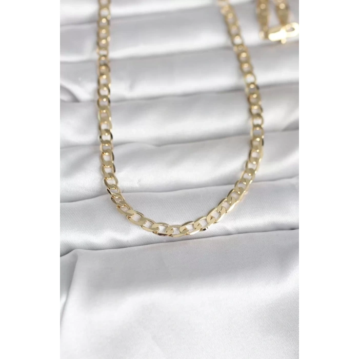 CM 14K Gold Renk Kalın Zincir Model 60 cm Kadın Kolye - TJ-BKO10991
