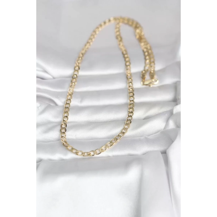 CM 14K Gold Renk Kalın Zincir Model 60 cm Kadın Kolye - TJ-BKO10991