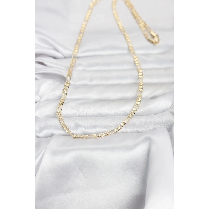 CM 14K Gold Renk Kuşgözü Zincir Model 60 cm Kadın Kolye 5886