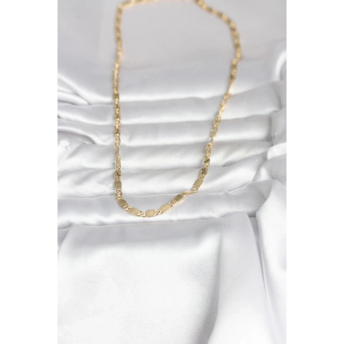 CM 14K Gold Renk Lazer Model 45 cm Kadın Kolye 5886