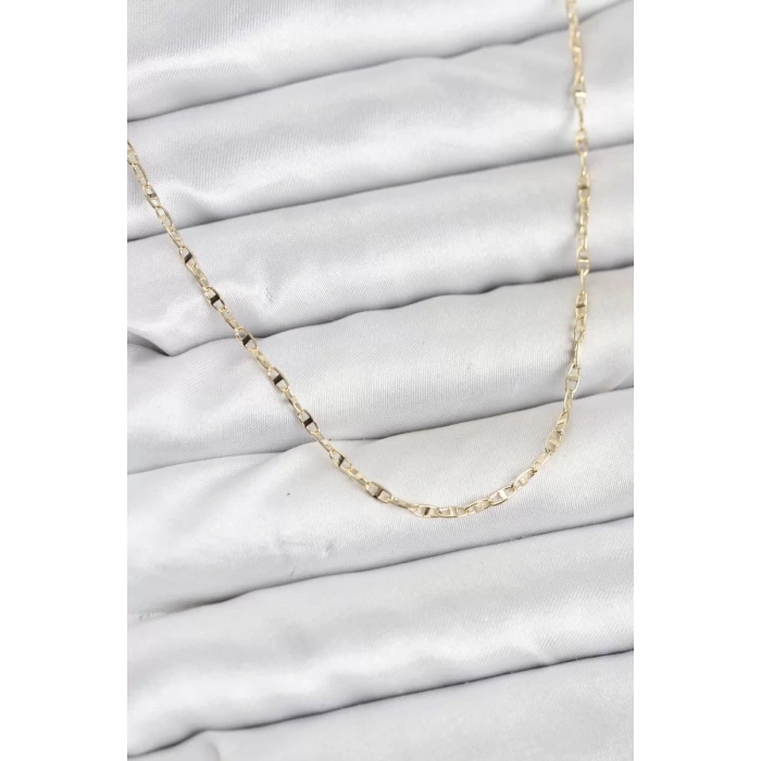 CM 14K Gold Renk Pirinç Gemi Zinciri Model Kadın Kolye - TJ-BKO10918