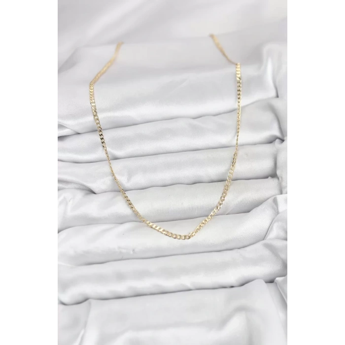 CM 14K Gold Renk Pirinç Zincir Model Kadın Kolye - TJ-BKO10917