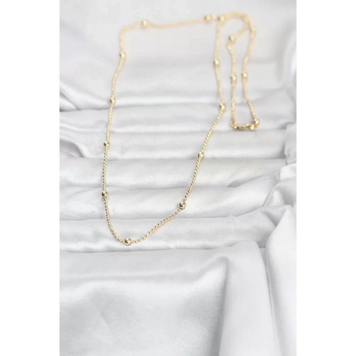 CM 14K Gold Renk Top Zincir 60 cm Kadın Kolye - TJ-BKO10960