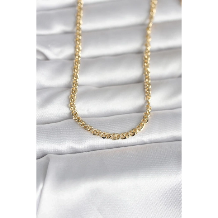 CM 14K Gold Renk Zincir Model 60 cm Kadın Kolye 5886