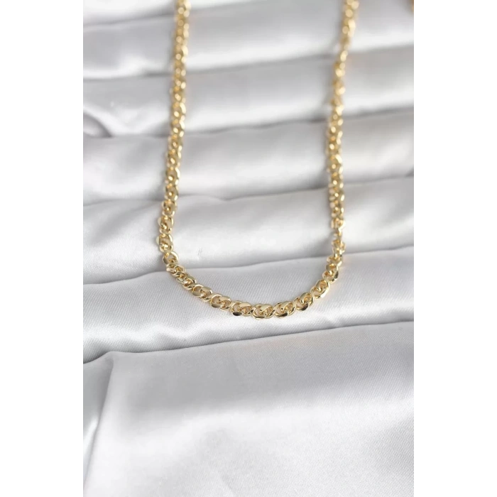 CM 14K Gold Renk Zincir Model 60 cm Kadın Kolye - TJ-BKO10993