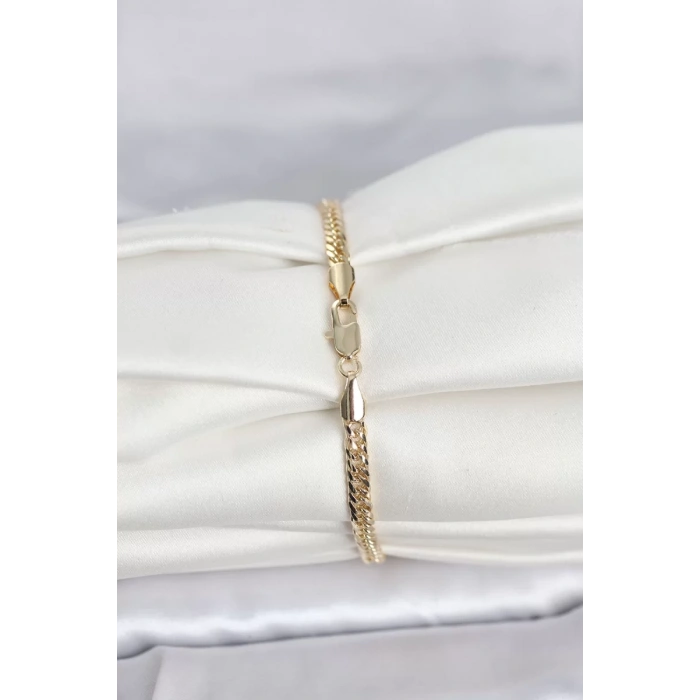 CM 14K Gold Renk Zincir Model Kadın Bileklik - TJ-BB8285