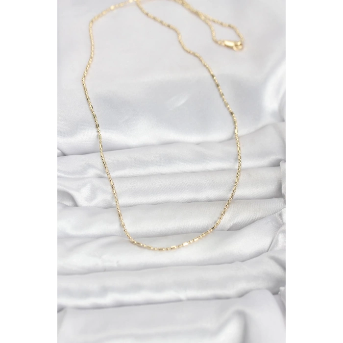 CM 14K Gold Renk Zincirli 60 cm Kadın Kolye 5886