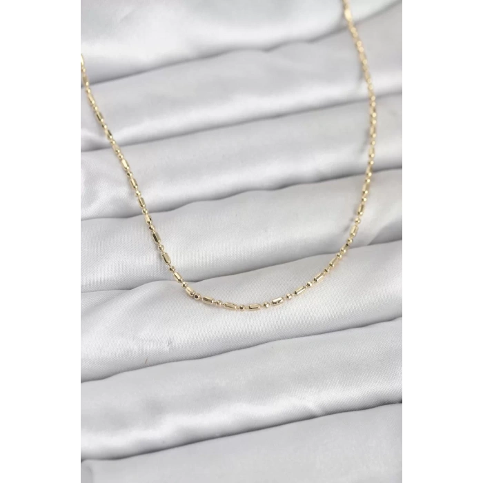 CM 14K Gold Renk Zincirli 60 cm Kadın Kolye - TJ-BKO10938