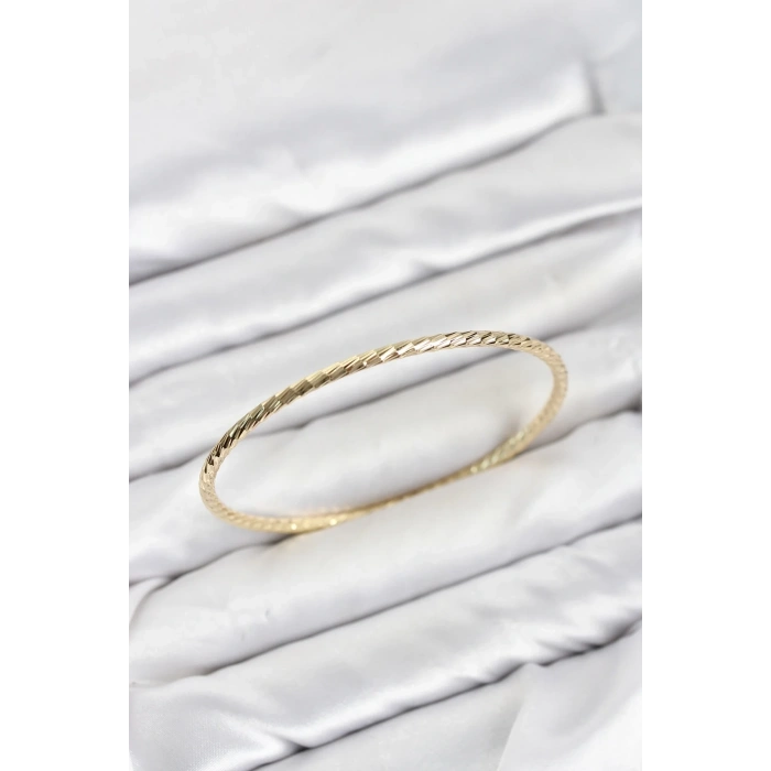 CM Gold Renk Lazer Kesim Model 65 mm Bilezik