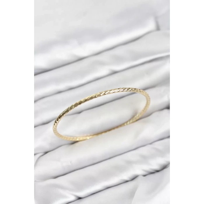 CM Gold Renk Lazer Kesim Model 65 mm Bilezik TJ-BB8617
