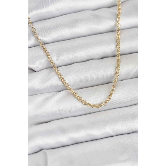 CM Gold Renk Pirinç Halkalı Model Kadın Kolye 5886