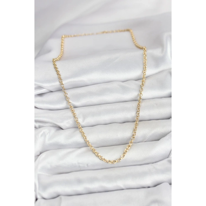CM Gold Renk Pirinç Halkalı Model Kadın Kolye 5886