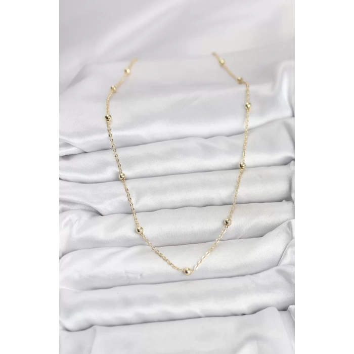 CM Gold Renk Top Zincirli Kadın Kolye - TJ-BKO10915