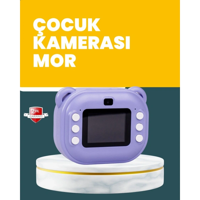 Çocuklar İçin Şipşak Baskı Kamera – 18 Efektli Oyun ve Müzik Özellikli