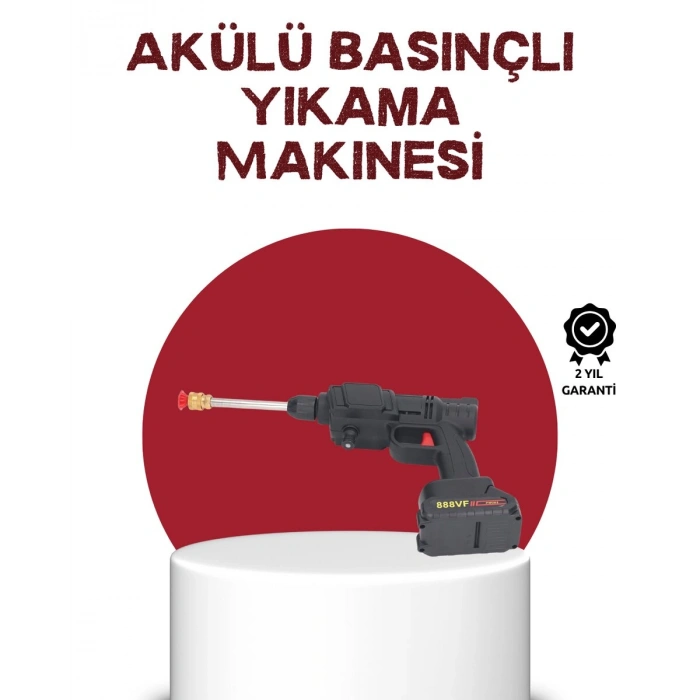 Çok Fonksiyonlu Şarjlı Basınçlı Yıkama Tabancası Ev Araç Bahçe