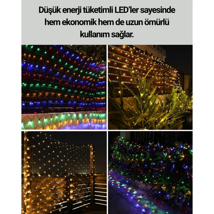 Dekoratif LED Çelenk Işık 8 Farklı Aydınlatma Modu