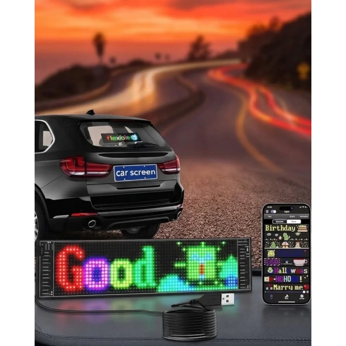 Dekoratif LED Yazı Paneli RGB Animasyonlu Uzaktan Kumandalı Ekran