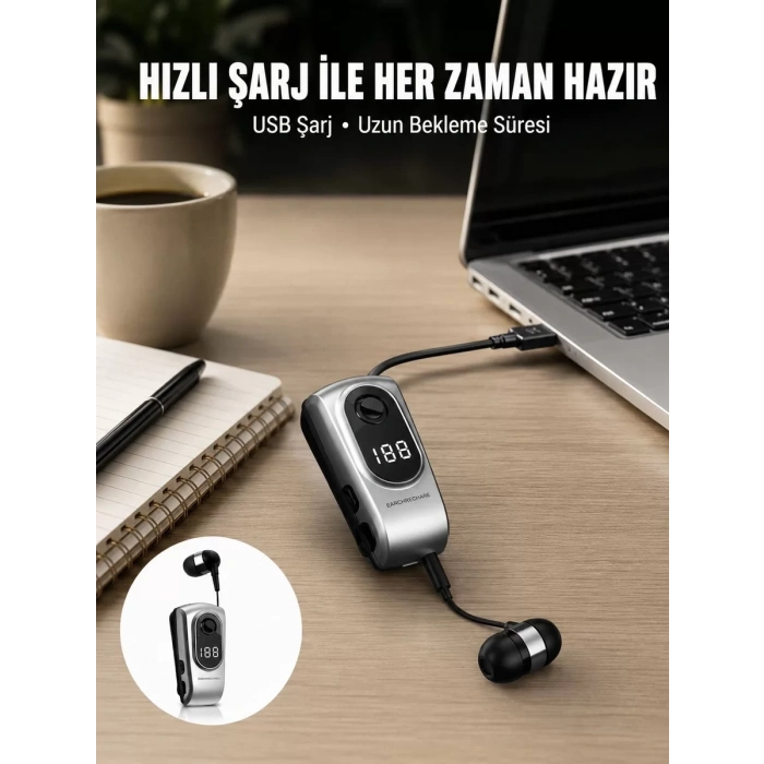 Dijital Ekranlı Bluetooth Kulaklık – Titreşimli Bildirim 25 Saat Kullanım Yeni Nesil