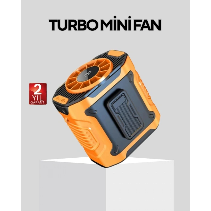 Dijital Ekranlı Turbo Mini Fan – 3 Kademeli Hız Sessiz Çalışma ve Type-C Şarj