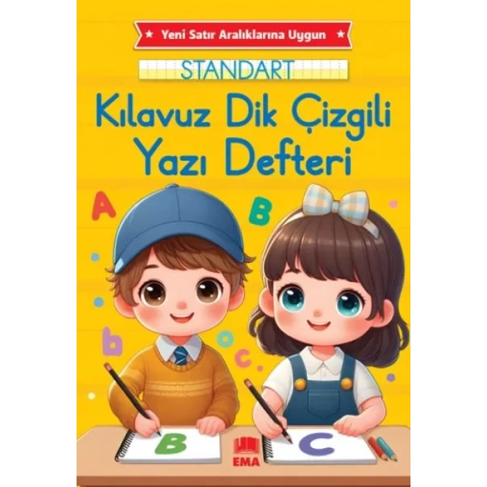 Dik Temel Harflerle Standart Renkli Kareli Yazı Defteri