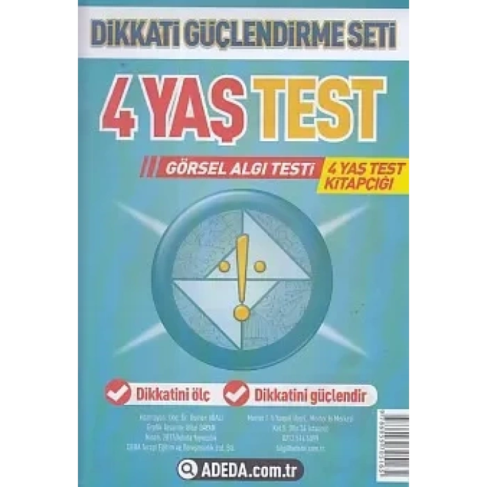 Dikkati Güçlendirme Seti 4 Yaş Test