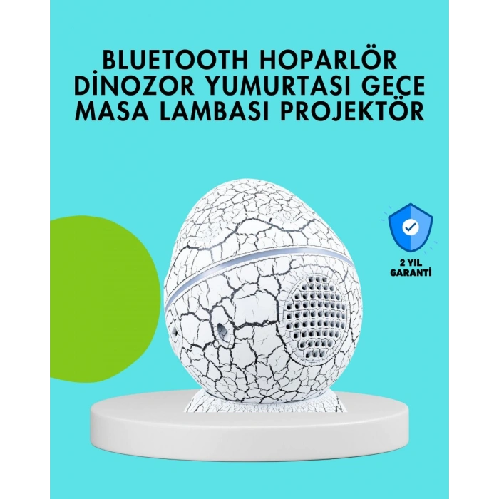 Dinozor Yumurtası Tasarımlı Gece Lambası – Müzik ve Işık Senkronizasyonlu