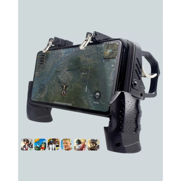 Dört Parmak Destekli Mobil Gamepad Tetikli Oyun Kontrolcüsü