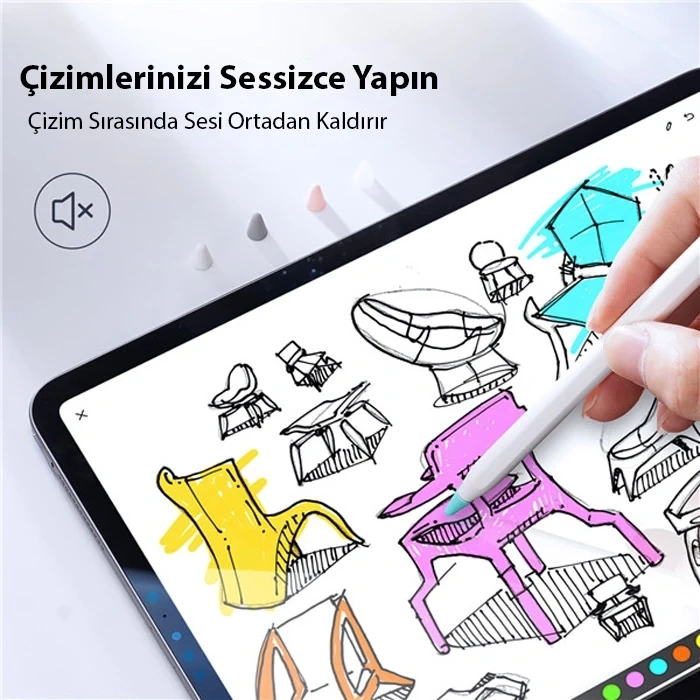 Dux Ducis Apple Pencil İçin Renkli Kalem Ucu 10x-(5775)