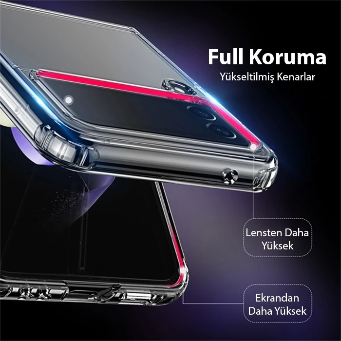 Dux Ducis Crystal Clin Series Samsung Galaxy Z Flip3 5G Shockproof Şeffaf Silikon Kılıf-(5775)