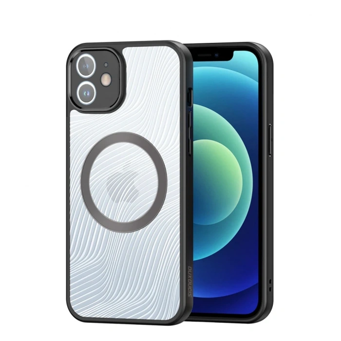 Dux Ducis iPhone 12 Aimo Series Mag Safe Premium Buzlu Sert PC-TPU Kılıf-(5775)