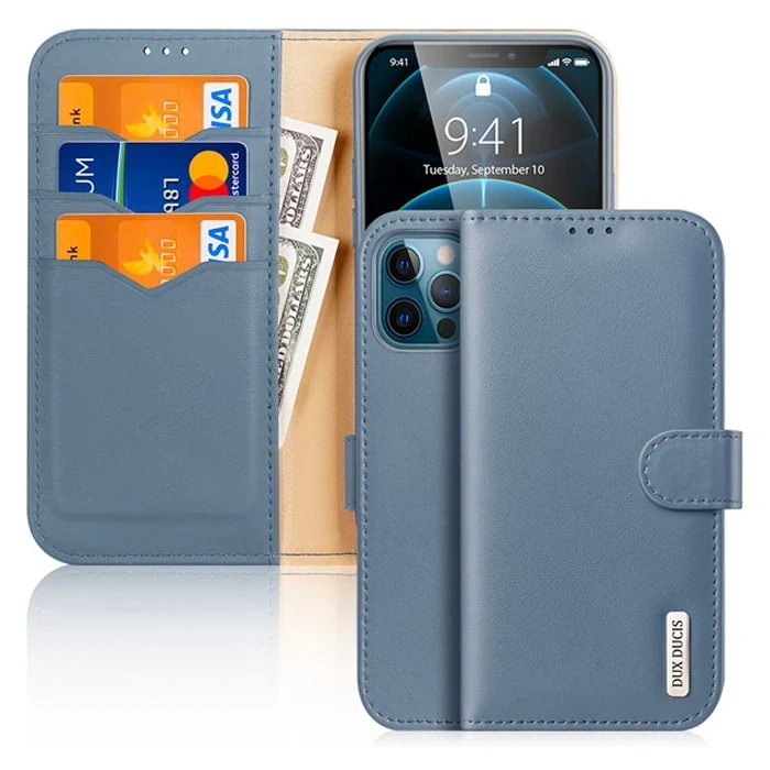 Dux Ducis iPhone 12 Pro Max Kılıf Mıknatıslı Cüzdanlı Deri Kılıf Hivo Series-(5775)