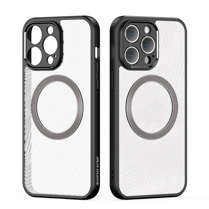 Dux Ducis iPhone 13 Pro Max Aimo Series MagSafe Premium Buzlu Sert PC-TPU Kılıf-(5775)