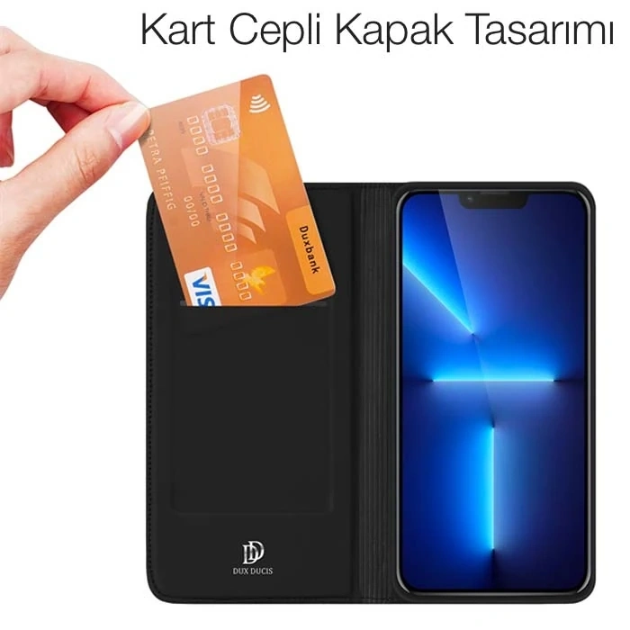 Dux Ducis iPhone 14 pro 13 Pro 6.1inç Kılıf Kapaklı Flip Cover Kılıf SkinPro Series-(5775)