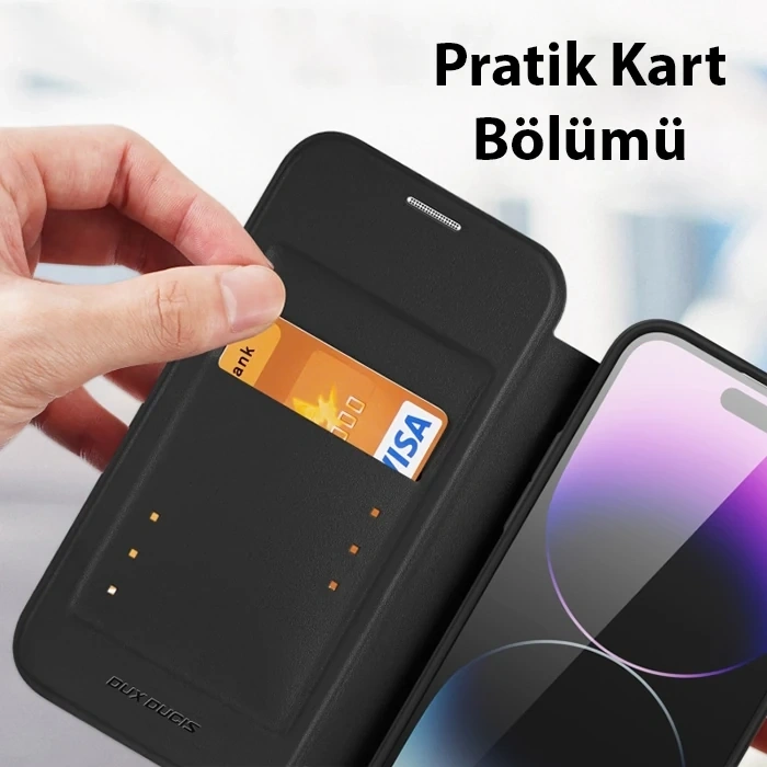 Dux Ducis iPhone 14 Pro 6.1 Kılıf Skin X Pro Series MagSafe Kapaklı Kılıf Folio Case-(5775)