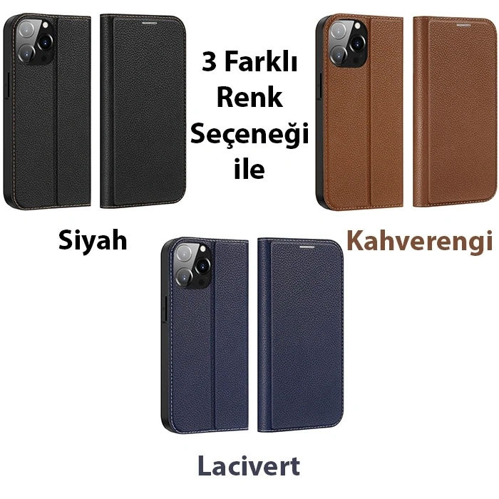 Dux Ducis iPhone 14 Pro 6.1 Kılıf Skin X2 Series PU Deri Manyetik Kapaklı Kılıf Magnetic Folio Case-(5775)
