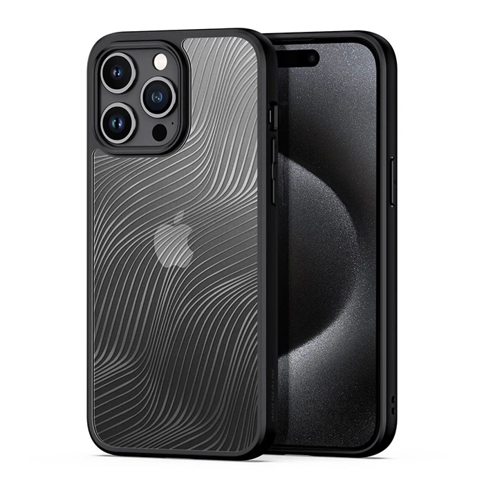 Dux Ducis iPhone 15 Pro Max Aimo Series Premium Buzlu Sert PC-TPU Kılıf-(5775)
