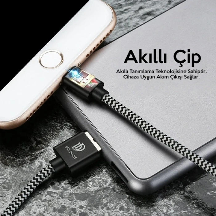 Dux Ducis K-One Cable İPhone  Usb Şarj Kablosu 1 METRE-(5775)