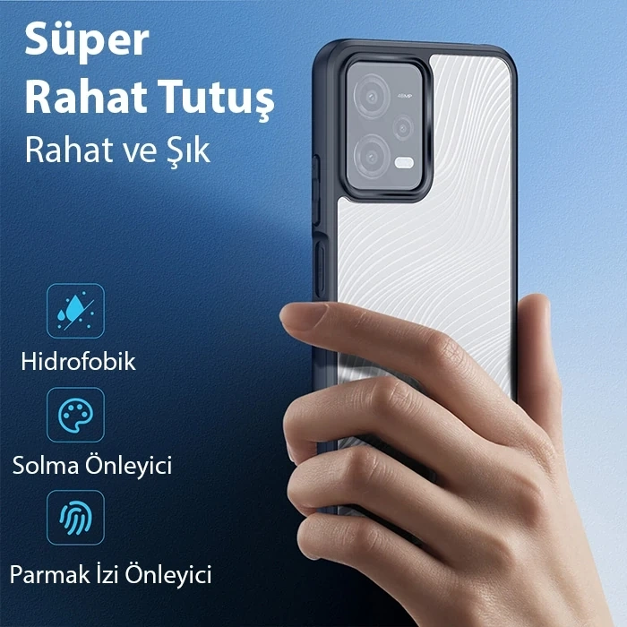 Dux Ducis Redmi Note 12 5G/Note 12R Pro/Poco X5 5G Aimo Series Premium Buzlu Sert PC-TPU Kılıf-(5775)