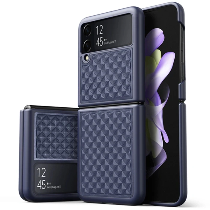 Dux Ducis Venice Series Samsung Galaxy Z Flip3 5G için Premium Deri Kılıf-(5775)