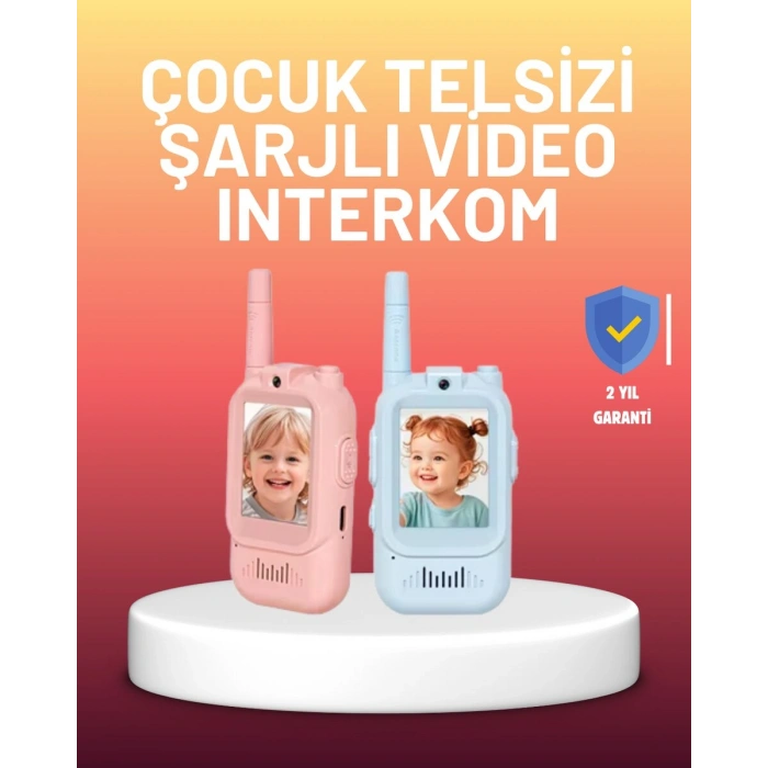 Ekranlı Walkie Talkie Oyuncağı Ses ve Görüntü Destekli
