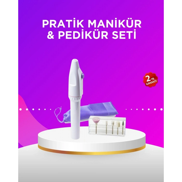 Elektrikli Manikür ve Pedikür Matkap Seti – Ayarlanabilir Hız Ergonomik ve Sessiz