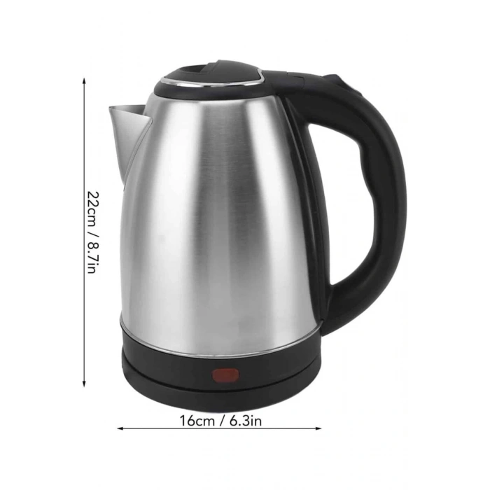 Elektrikli Paslanmaz Çelik Su Isıtcı Çelik Kettle 1.8 Lt. Uzun Ömürlü