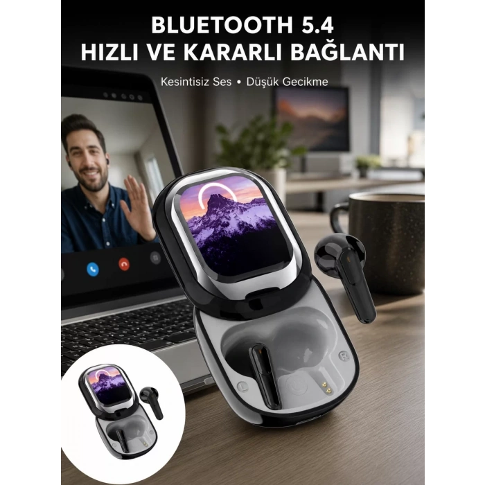 ENC Destekli Bluetooth 5.4 Kulaklık – EQ Ayarlı Akıllı Kutulu